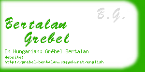 bertalan grebel business card